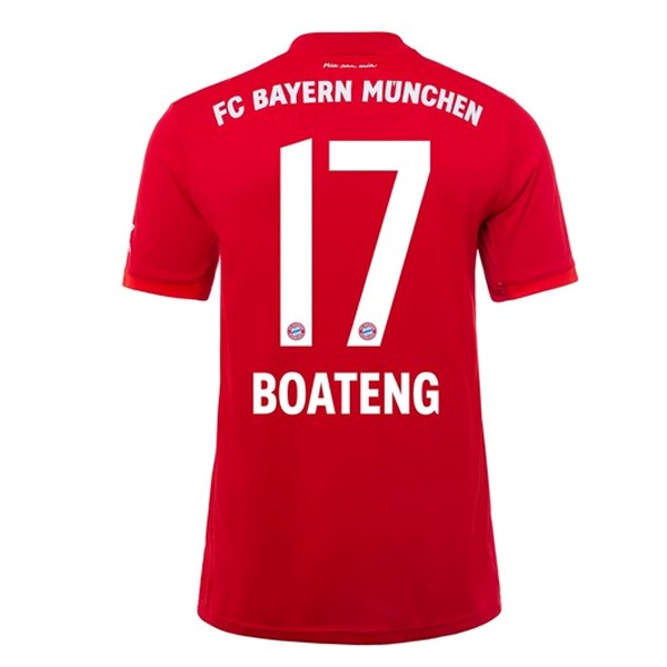 Camiseta Bayern Munich NO.17 Boateng 1ª Kit 2019 2020 Rojo